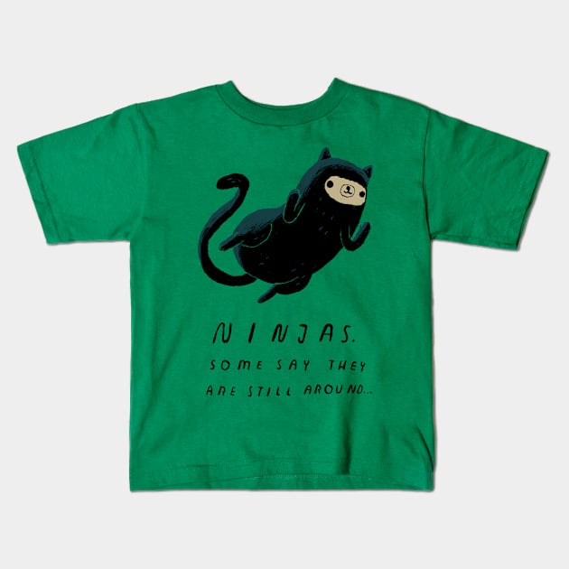 ninjas Kids T-Shirt by Louisros